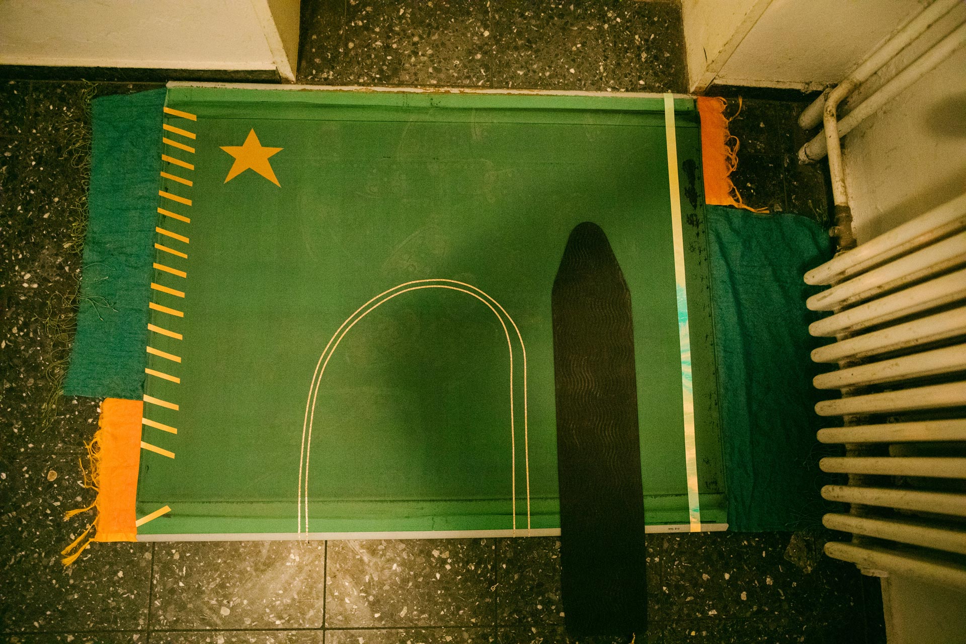 Grüner Geldschein - Fussabtreter aus Druckmatte am Eingang