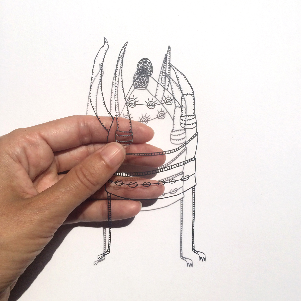 Spaceship Lasercut in Hand