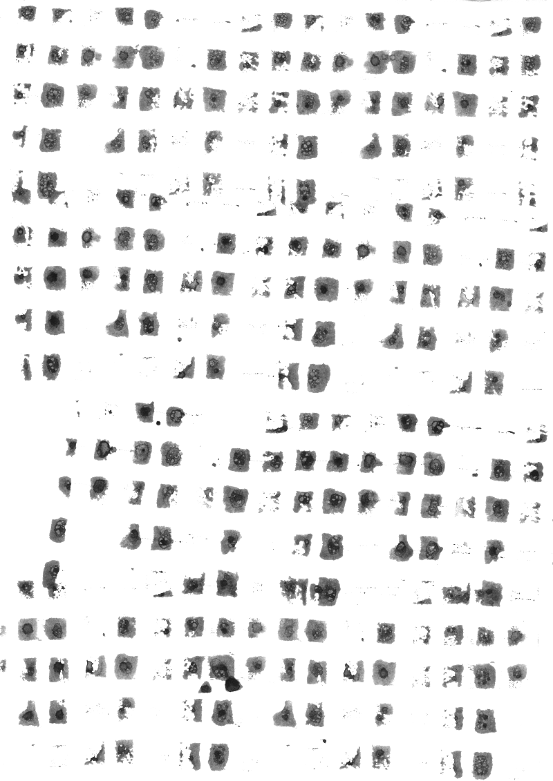 Rastermuster inspiriert von Stempelkarten - Auszug Arbeitskuppel Kunstserie zum Thema Arbeit