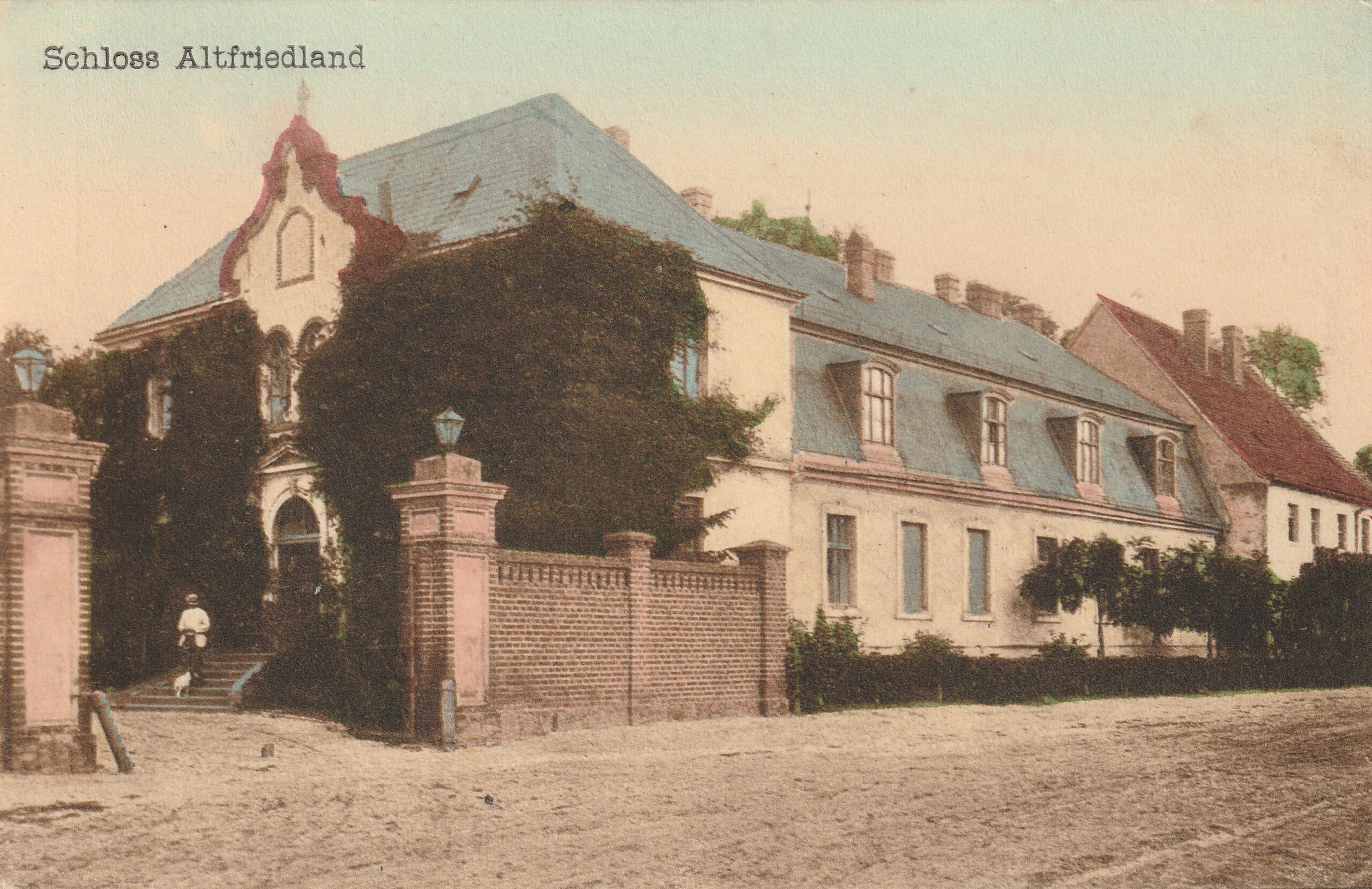 Postkarte Gutshaus Altfriedland