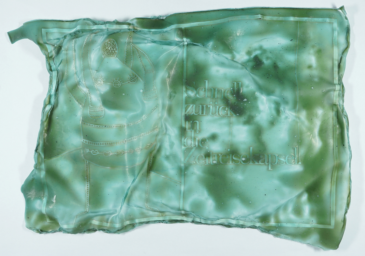 Kunstwerk in Gelatine gegossen