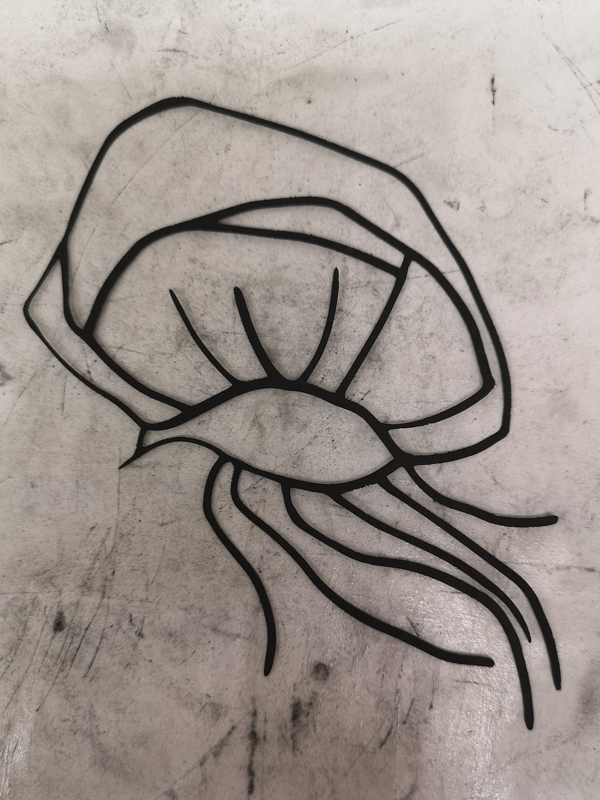 Scherenschnitt eines abstrahierten Auges