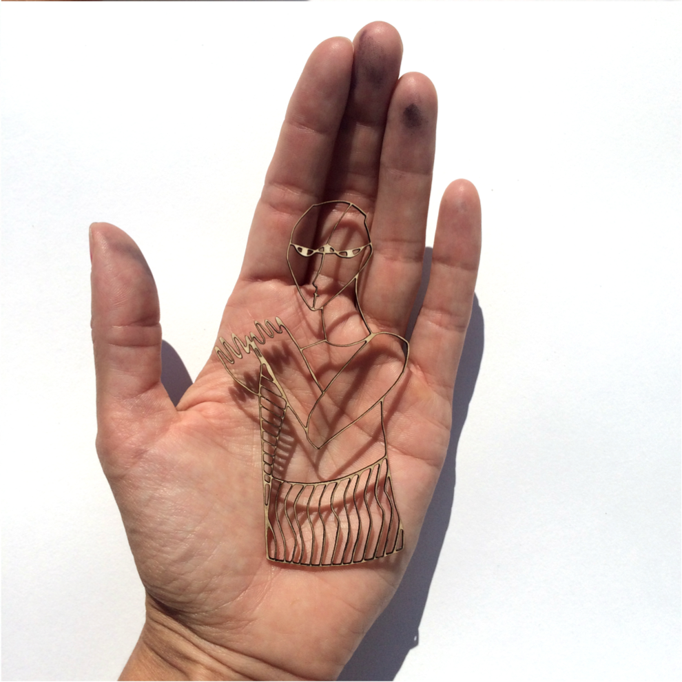 Small 2D Person held in open Hand