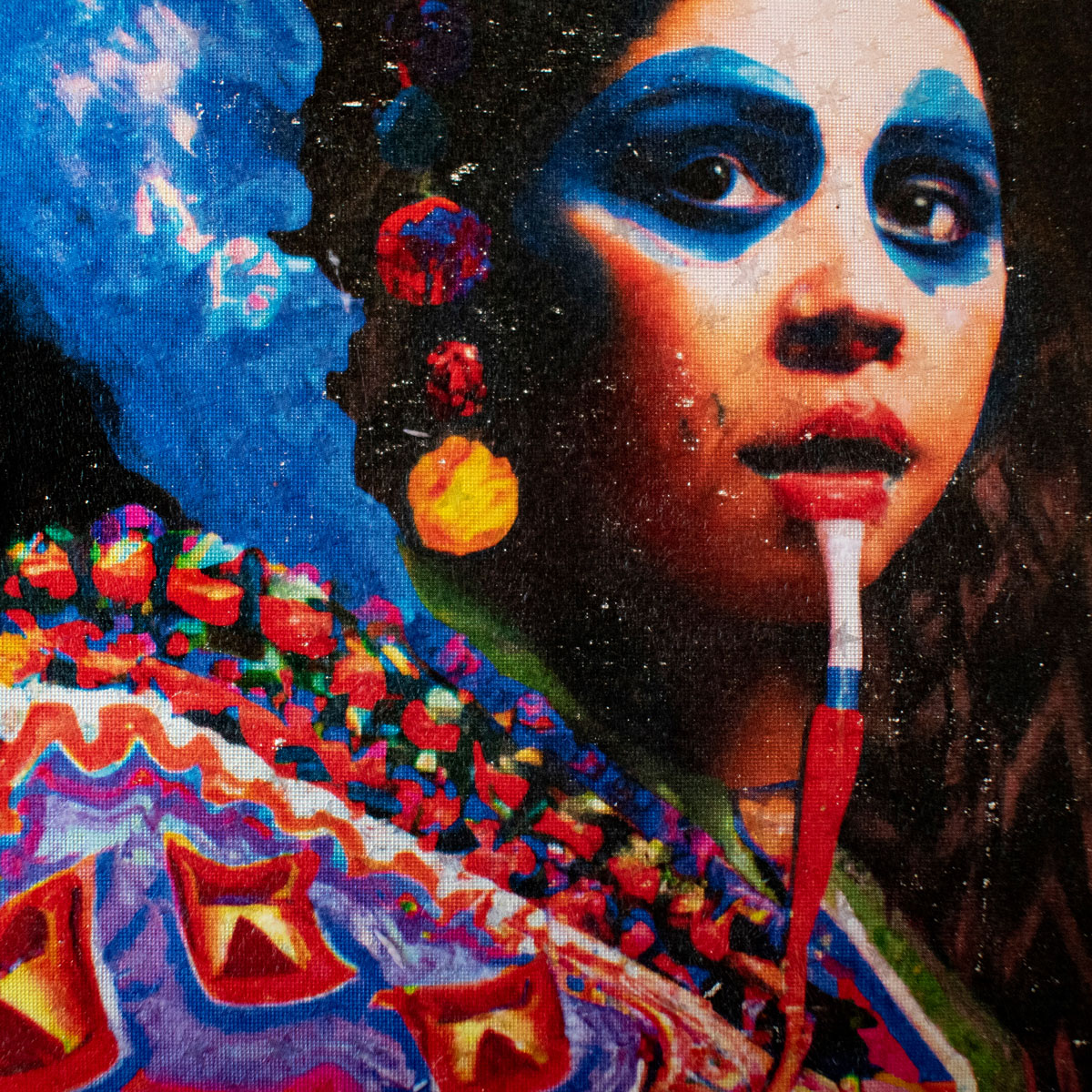 AI created colourful fake photo documentary about former prostitutes of India´s Falkland Road after the year 2020.