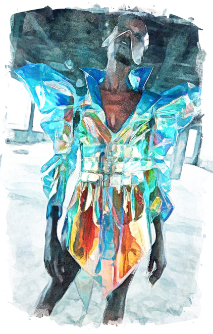 Iridescent Costume Design Illustration