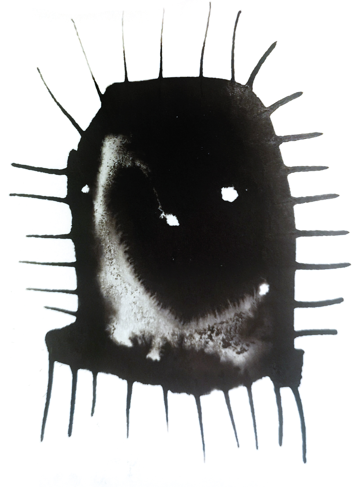 Spikey Monster - Rorschach-Inkdrawing -Art Series
